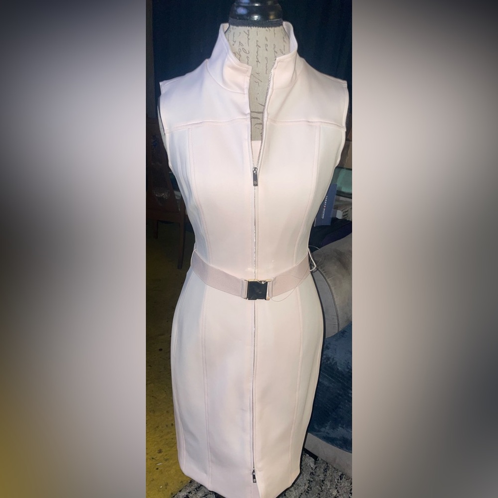 Suit dress light pink